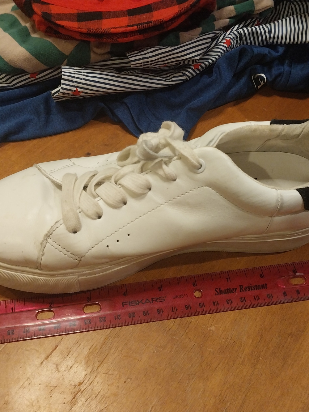 Kurt Geiger White Leather Sneakers with Black Heel Patch - Picture 3 of 4